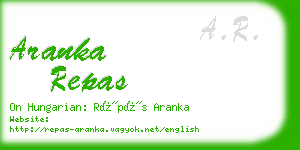 aranka repas business card